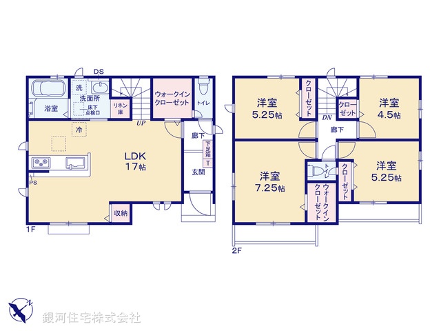 G00379595 東京都昭島市拝島町５丁目 新築一戸建て 3280万円【間取図】
