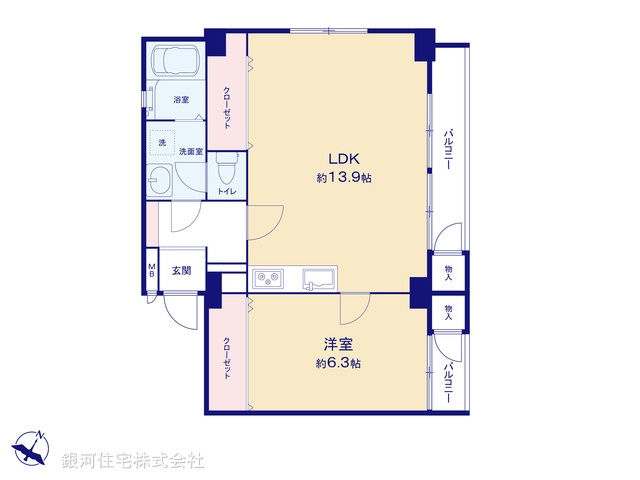 G00379605 千葉県市川市欠真間２丁目 中古マンション 2190万円【間取図】