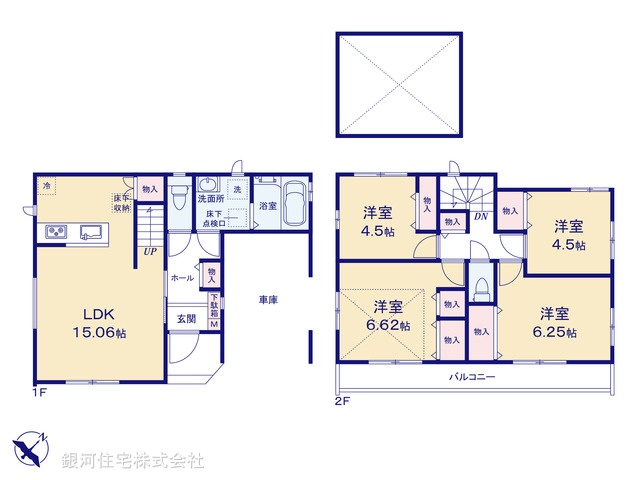 G00379651 千葉県市川市伊勢宿 新築一戸建て 7390万円【間取図】