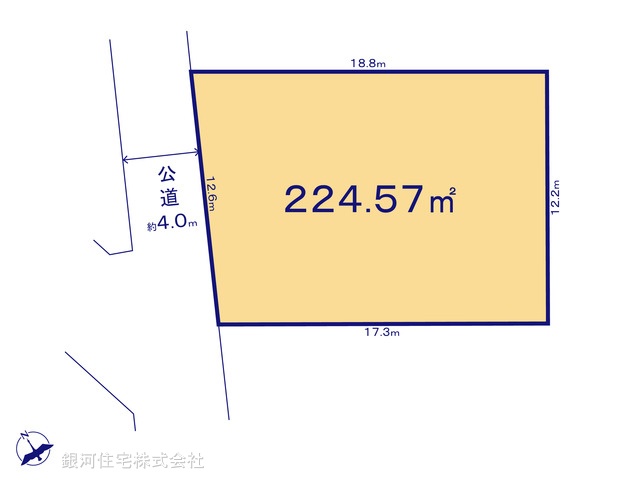 G00379678 埼玉県鴻巣市宮前 土地 1890万円【区画図】