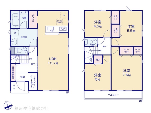 G00379687 埼玉県川口市戸塚南５丁目 新築一戸建て 4890万円【間取図】