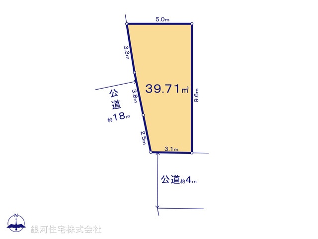 G00379707 東京都調布市富士見町２丁目 土地 2100万円【区画図】
