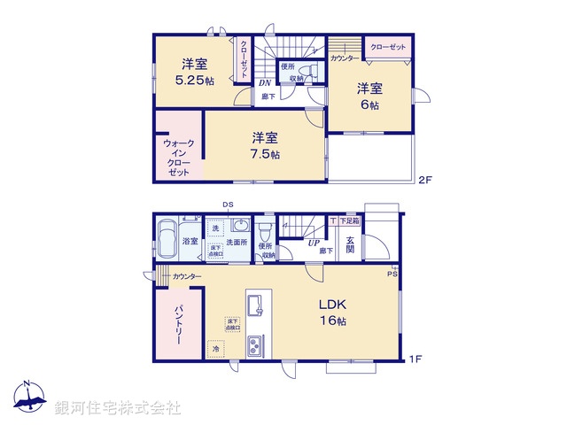 G00379719 東京都清瀬市野塩３丁目 新築一戸建て 4890万円【間取図】
