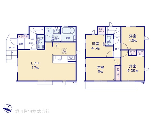 G00379730 東京都東久留米市野火止３丁目 新築一戸建て 4290万円【間取図】