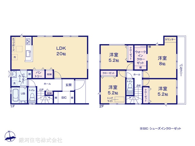 G00379756 神奈川県横浜市旭区笹野台１丁目 新築一戸建て 6990万円【間取図】