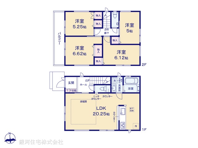 G00379774 神奈川県藤沢市湘南台３丁目 新築一戸建て 6198万円【間取図】