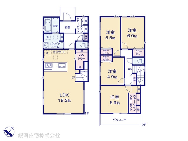 G00379806 神奈川県横浜市緑区西八朔町 新築一戸建て 4890万円【間取図】