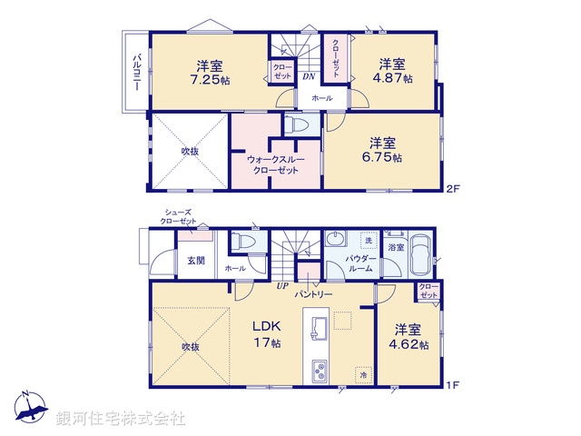 G00379812 神奈川県横浜市栄区上郷町 新築一戸建て 4880万円【間取図】