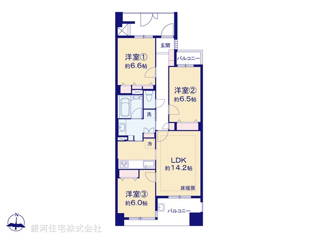 G00379879 東京都世田谷区粕谷２丁目 中古マンション 8580万円【間取図】