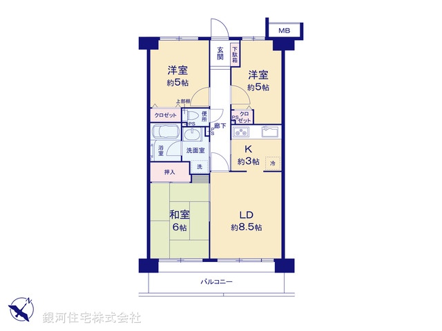 G00379888 埼玉県川口市大字里 中古マンション 2080万円【間取図】