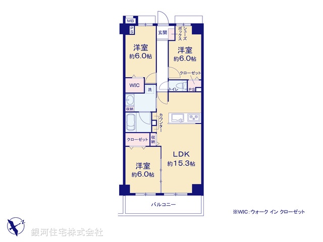 G00379940 千葉県船橋市滝台１丁目 中古マンション 2780万円【間取図】