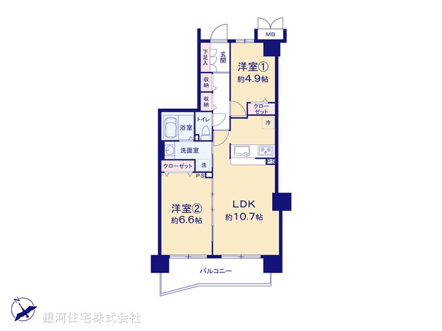 G00379945 埼玉県川口市川口５丁目 中古マンション 4480万円【間取図】