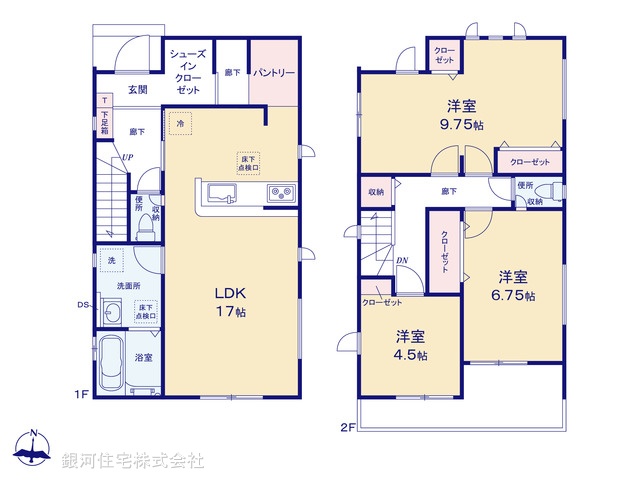 G00379974 神奈川県横浜市青葉区元石川町 新築一戸建て 7690万円【間取図】