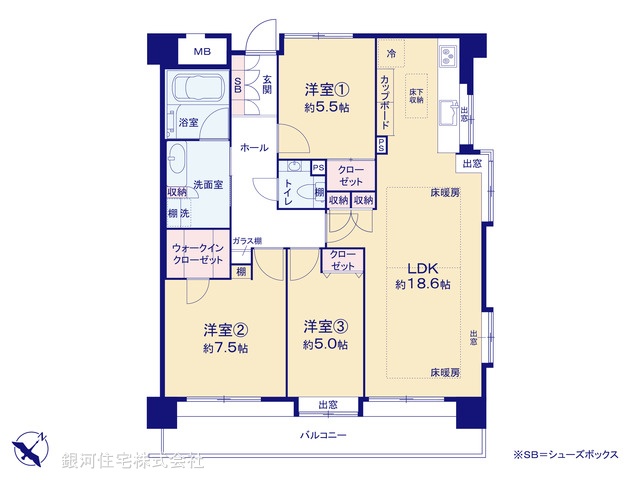G00380087 東京都港区六本木７丁目 中古マンション 2億8999万円【間取図】