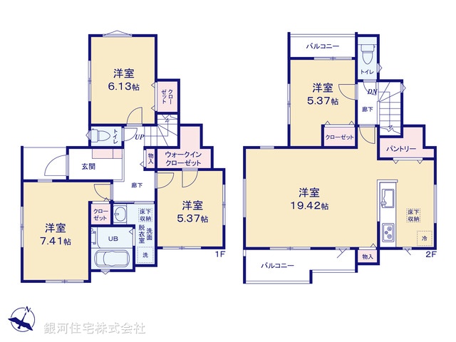 G00380112 神奈川県横浜市磯子区下町 新築一戸建て 5980万円【間取図】