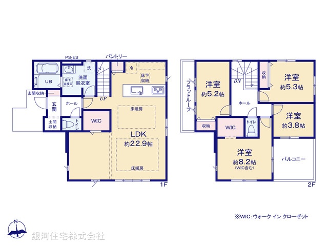 G00380154 神奈川県横浜市旭区今宿２丁目 新築一戸建て 6998万円【間取図】