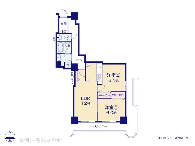 G00380183 埼玉県所沢市寿町 中古マンション 4199万円【間取図】