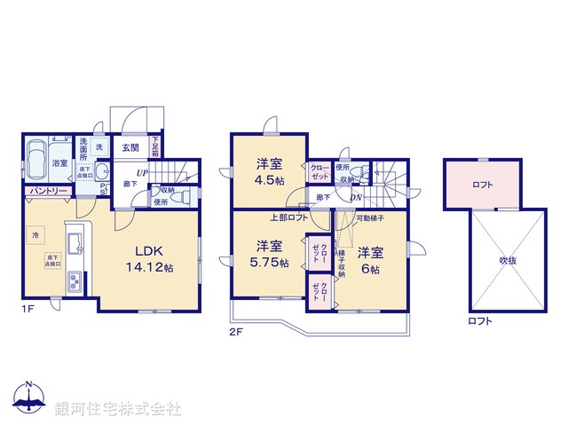 G00380186 東京都小平市仲町 新築一戸建て 5280万円【間取図】