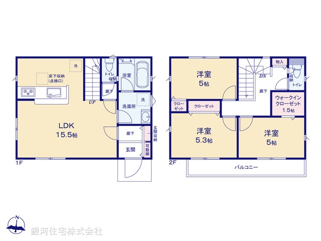 G00380235 埼玉県川口市戸塚５丁目 新築一戸建て 4580万円【間取図】