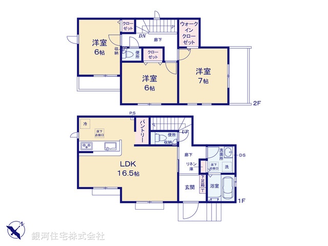 G00380263 埼玉県入間市扇町屋５丁目 新築一戸建て 3380万円【間取図】