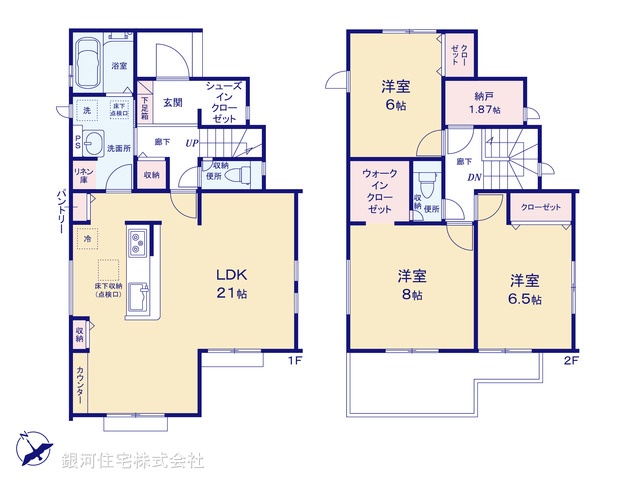 G00380286 埼玉県狭山市笹井３丁目 新築一戸建て 3480万円【間取図】
