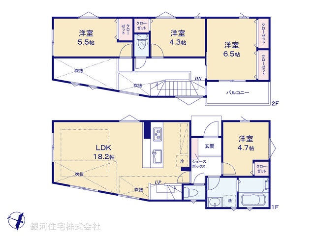 G00380350 埼玉県さいたま市桜区田島１丁目 新築一戸建て 5380万円【間取図】