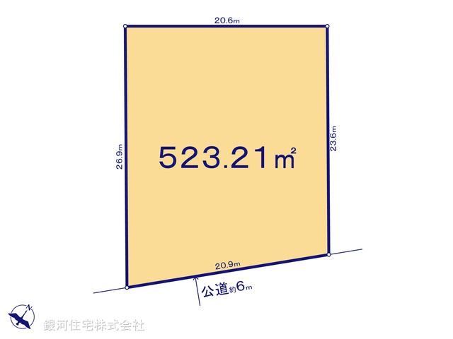 G00380374 東京都羽村市羽加美１丁目 土地 8500万円【区画図】