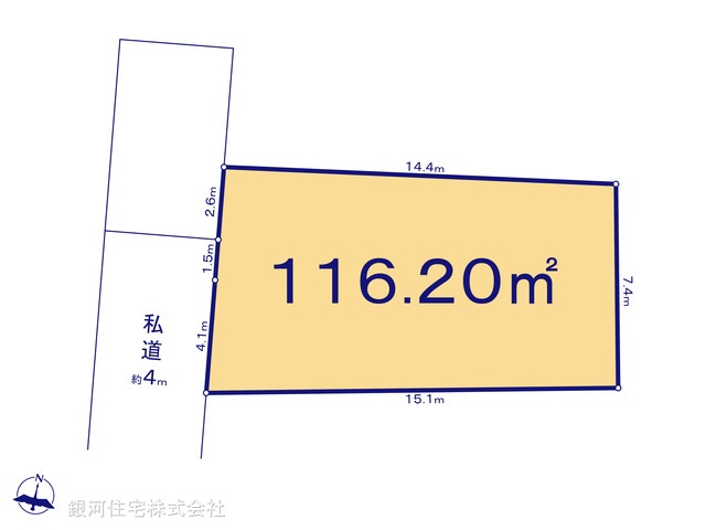 G00380415 埼玉県川口市大字木曽呂 土地 1934万円【区画図】