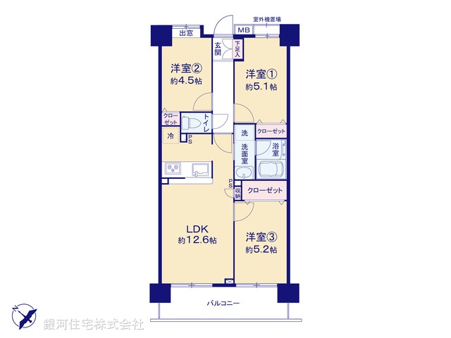 G00380451 埼玉県富士見市鶴瀬東２丁目 中古マンション 2299万円【間取図】