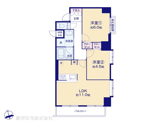 G00380453 東京都板橋区熊野町 中古マンション 5680万円【間取図】