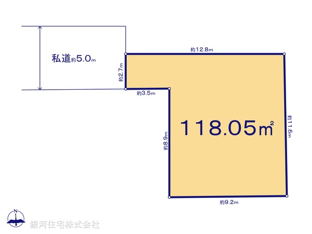 G00380471 東京都東村山市秋津町４丁目 土地 3680万円【区画図】