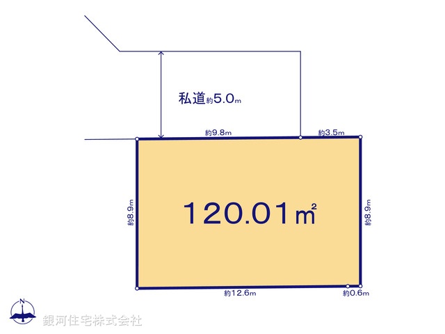 G00380472 東京都東村山市秋津町４丁目 土地 3880万円【区画図】