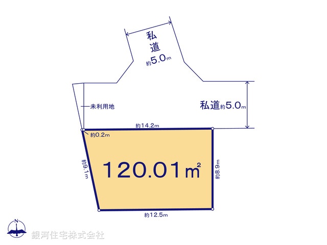G00380473 東京都東村山市秋津町４丁目 土地 3880万円【区画図】