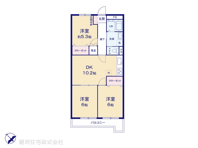 G00380478 神奈川県横浜市保土ヶ谷区峰沢町 中古マンション 1899万円【間取図】
