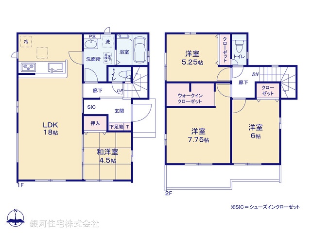 G00380483 千葉県松戸市金ヶ作 新築一戸建て 4690万円【間取図】