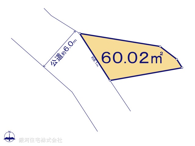 G00380491 神奈川県川崎市高津区久地４丁目 土地 3380万円【区画図】