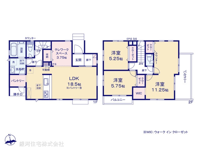 G00380541 埼玉県さいたま市岩槻区上里１丁目 新築一戸建て 4898万円【間取図】