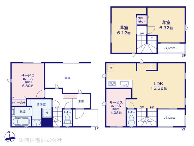 G00380545 千葉県市川市田尻５丁目 新築一戸建て 4580万円【間取図】