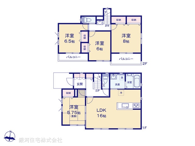 G00380562 埼玉県春日部市中央８丁目 新築一戸建て 4190万円【間取図】