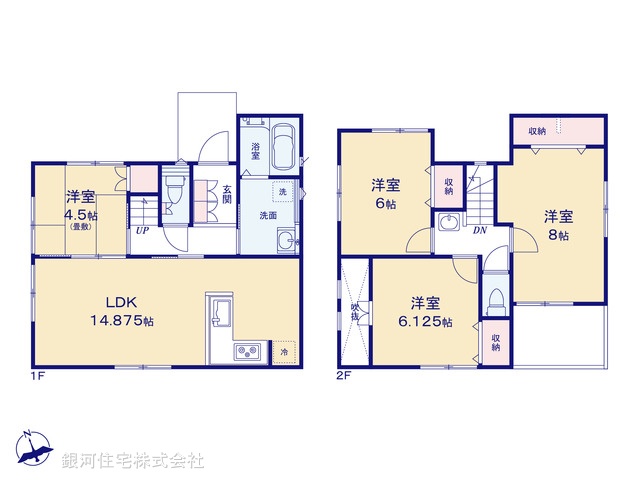 G00380571 埼玉県さいたま市南区大字円正寺 新築一戸建て 4390万円【間取図】