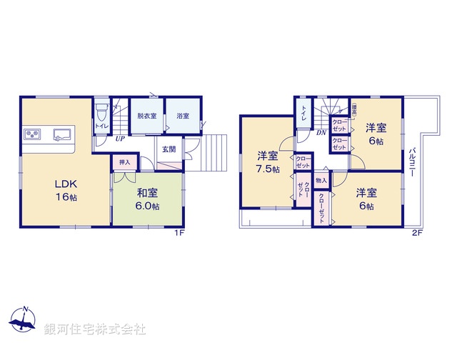 G00380583 埼玉県富士見市羽沢１丁目 新築一戸建て 4380万円【間取図】