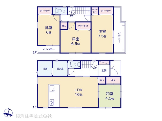 G00380584 埼玉県富士見市羽沢１丁目 新築一戸建て 4180万円【間取図】