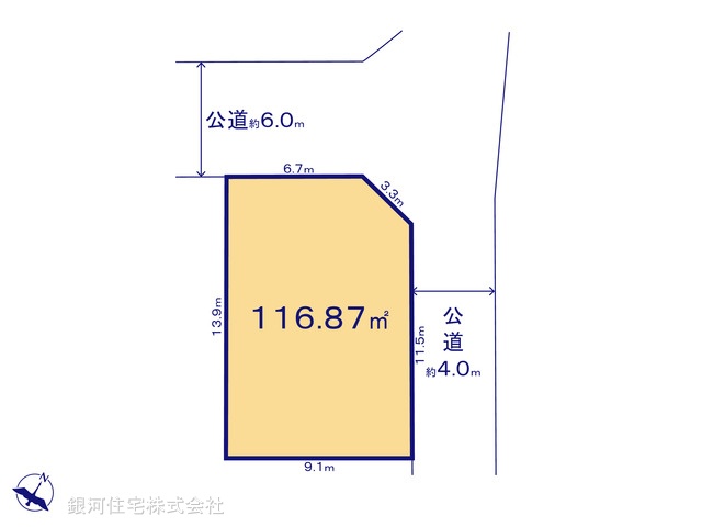 G00380589 千葉県佐倉市西志津８丁目 土地 2250万円【区画図】