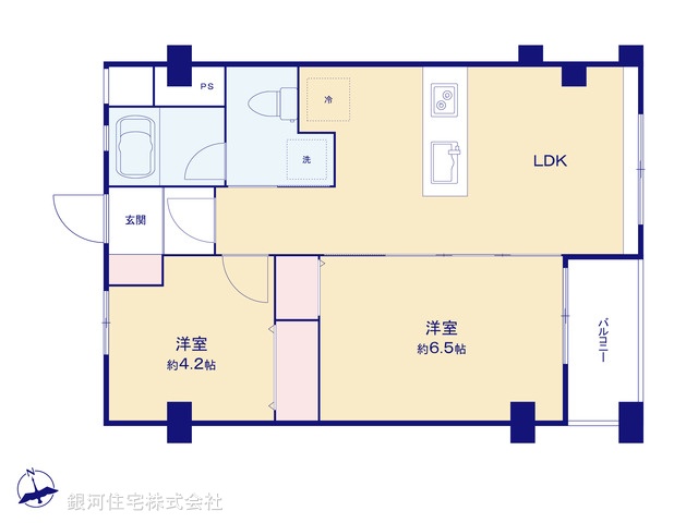 G00380611 神奈川県川崎市高津区上作延 中古マンション 1480万円【間取図】