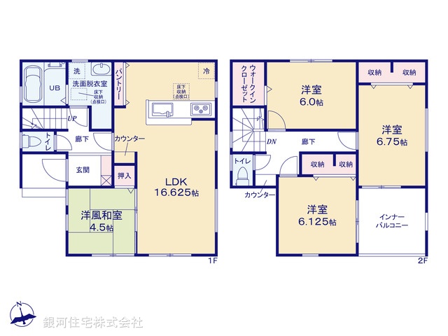 G00380620 埼玉県春日部市小渕 新築一戸建て 3680万円【間取図】