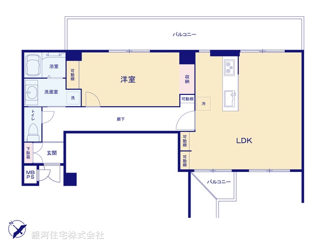 G00380648 神奈川県横浜市神奈川区七島町 中古マンション 2599万円【間取図】