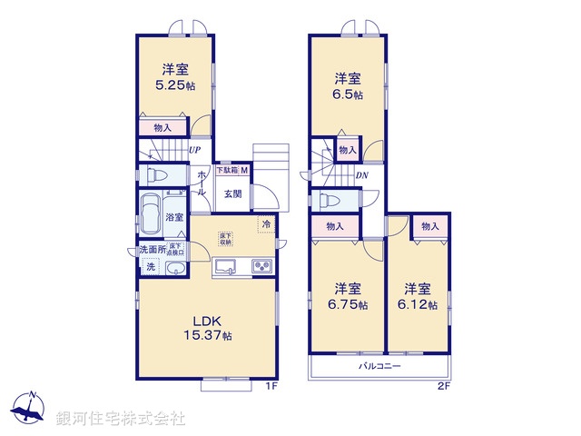 G00380650 千葉県市川市原木４丁目 新築一戸建て 4690万円【間取図】
