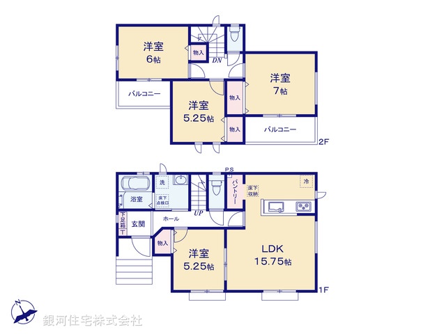 G00380653 埼玉県入間市高倉５丁目 新築一戸建て 3490万円【間取図】