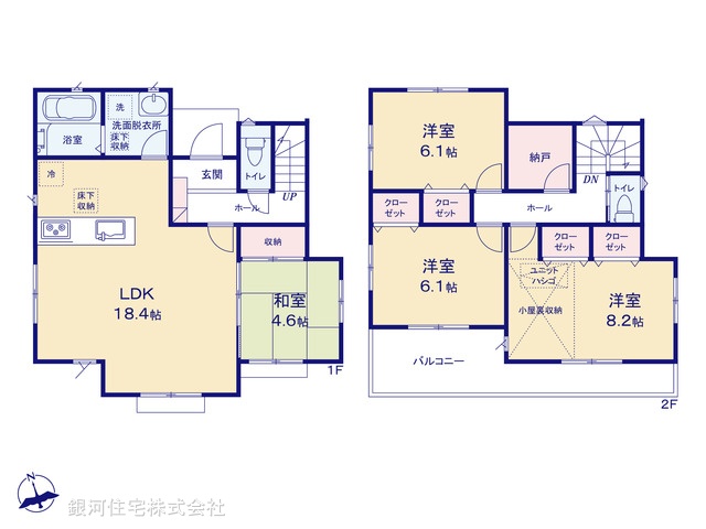 G00380673 千葉県市川市北国分２丁目 新築一戸建て 4280万円【間取図】