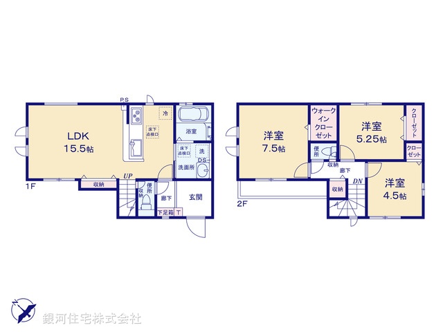 G00380683 千葉県市川市大和田５丁目 新築一戸建て 4990万円【間取図】